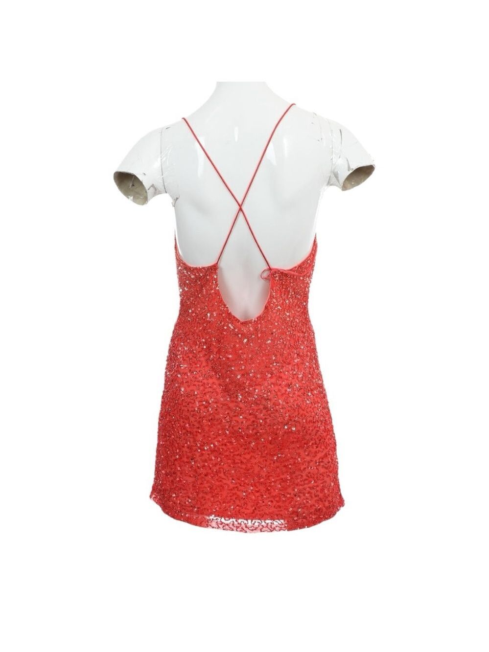 Retrofête Coral Sequin Mini Dress XL NWT - Picture 4 of 9